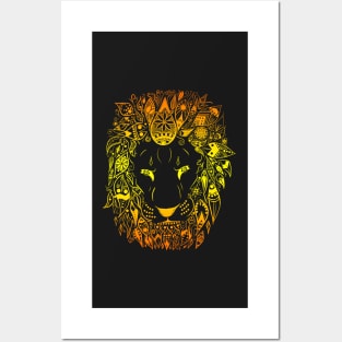 Gold Jungle King Posters and Art